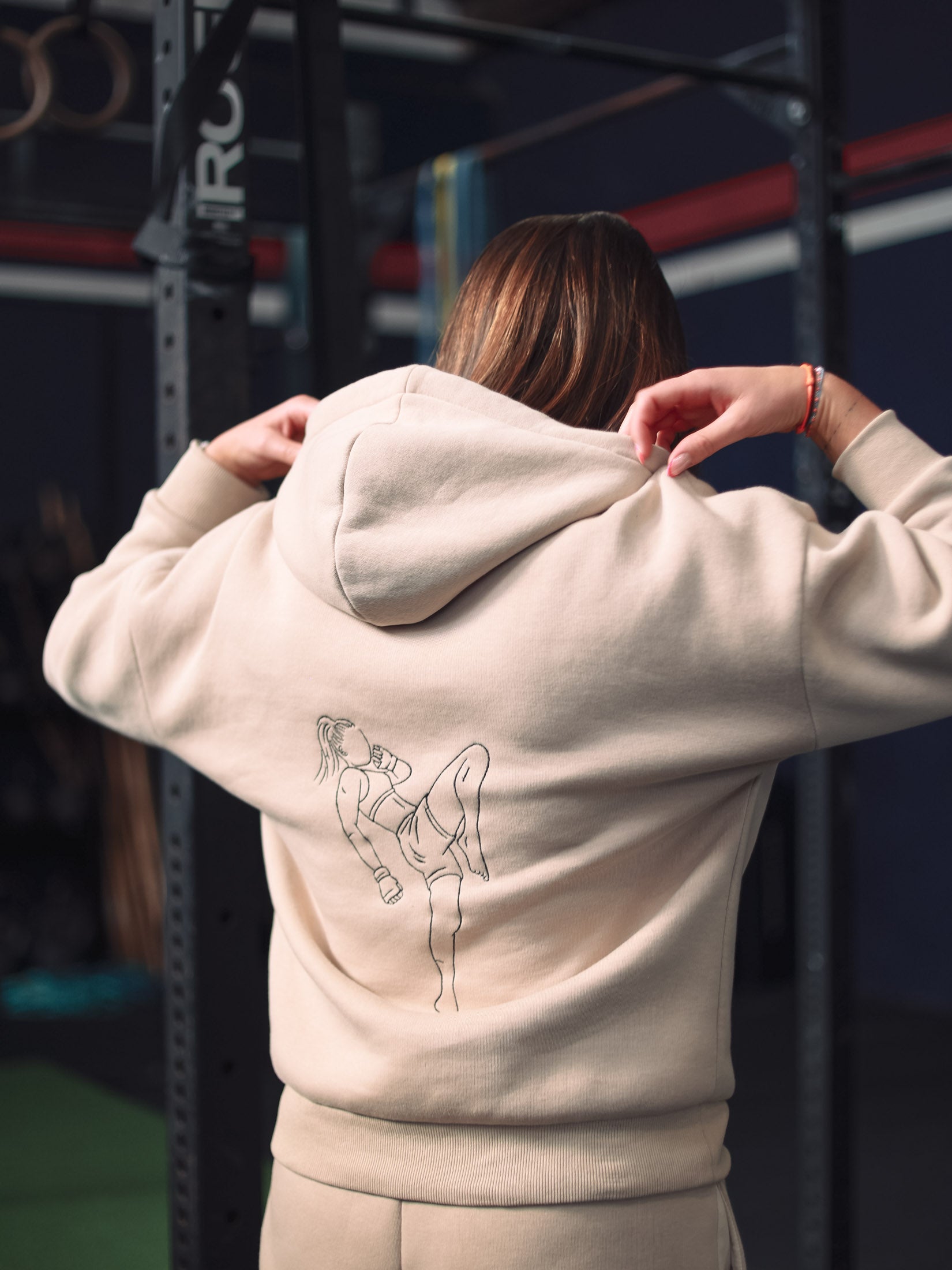 Sweat de boxe femme broderie